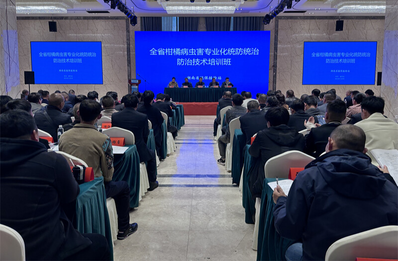 全省柑橘病虫害专业化统防统治防治技术培训班在麻举办
